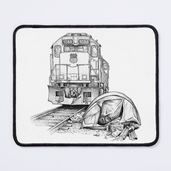 Item preview, Train Running Over Tent designed and sold by Naux | Design & Illustration.
