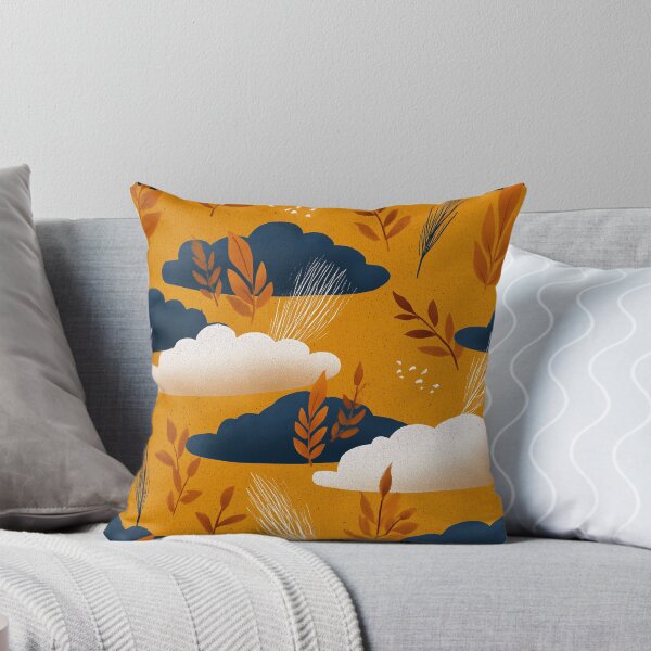 Item preview, Autumn Clouds and Leaves Pattern designed and sold by WyldLuna.