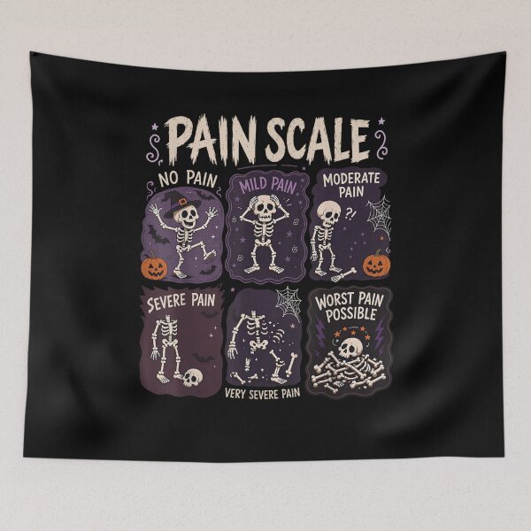 Item preview, Skeleton Pain Scale Funny Nurse Medical Student Halloween designed and sold by Creative Spark.