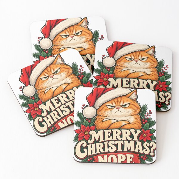 Item preview, Grumpy Christmas Cat designed and sold by FalistY.
