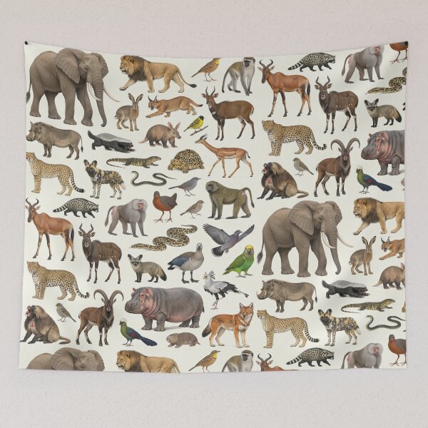 Item preview, Native Animals of Ethiopia Wildlife Identification Chart designed and sold by kakarikihill.