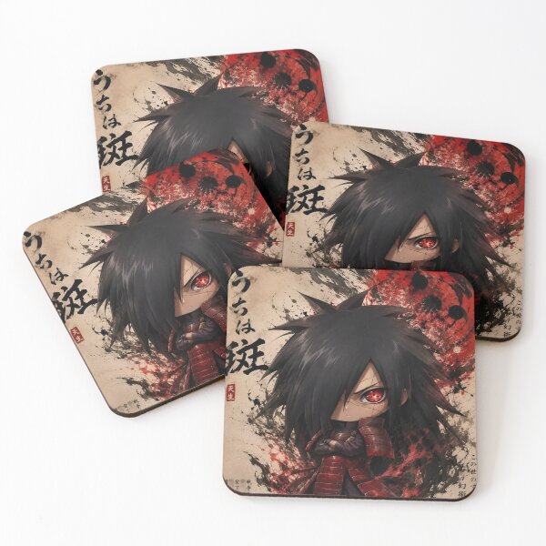 Item preview, Madara | Dark Samurai Warrior Anime Chibi – Red Sharingan Japanese Ink Art designed and sold by Dyan4.