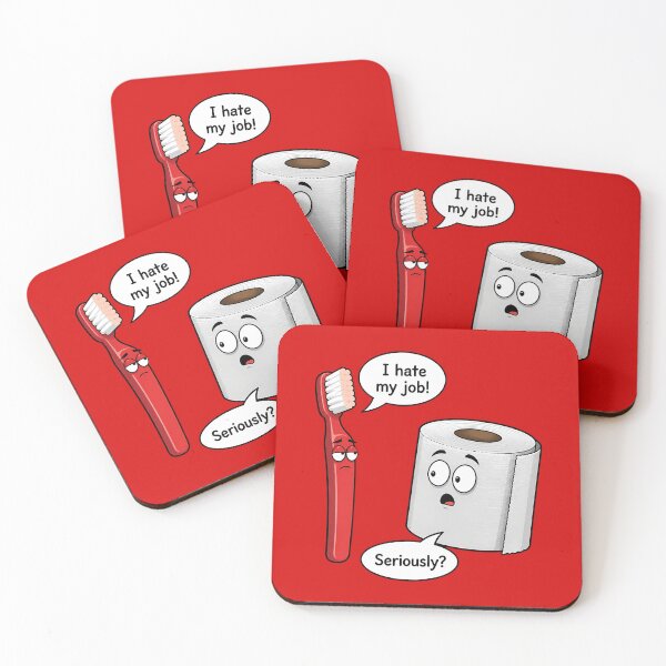Item preview, I Hate My Job Seriously? Funny Toothbrush Toilet Paper designed and sold by andromeda-redd.