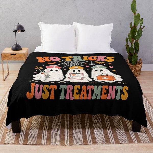 Item preview, No Tricks Just Treatments Retro Nurse Ghost Halloween designed and sold by Creative Spark.