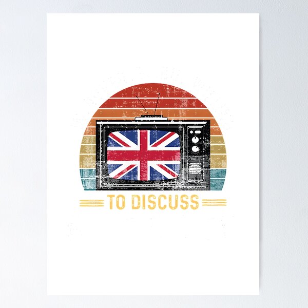 Item preview, British TV Retro Style Vintage Television Design designed and sold by Menshoping.