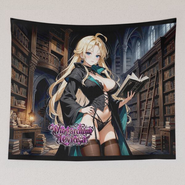Item preview, Malfoy Girl - Gothic Wizard Girl in the Magic Library Art designed and sold by FotoLibreStudio.