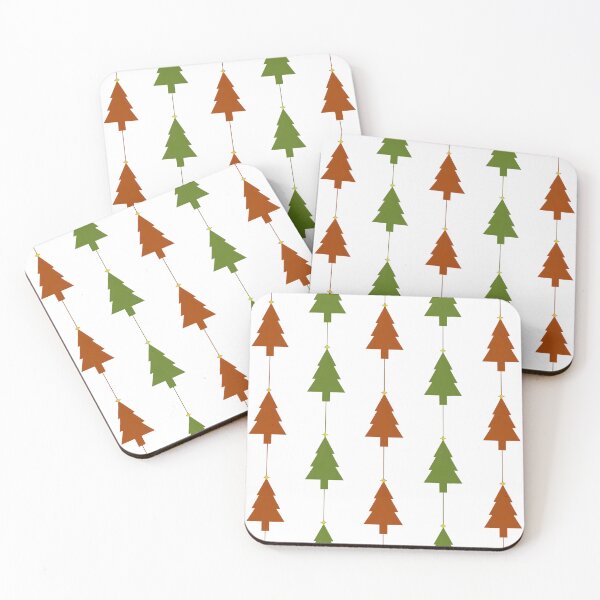 Item preview, Minimalist Terracotta Christmas Tree Pattern designed and sold by Vivid Illusions.