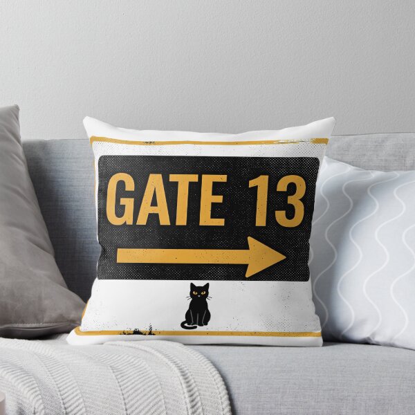 Item preview, Gate 13 - Airport Sign with a Black Cat, Unlucky 13 Travel designed and sold by EMaviation_.