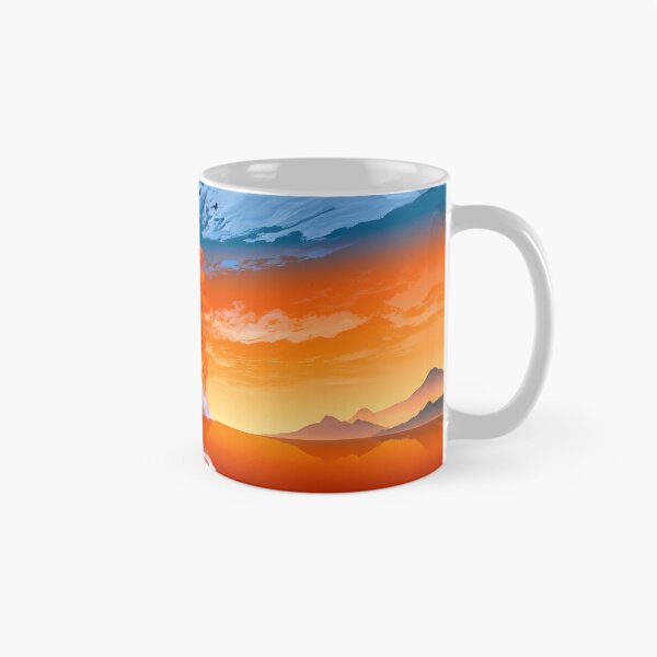 Item preview, Fiery Orange Sunset Sea Landscape Painting Art designed and sold by Lunat1kk.
