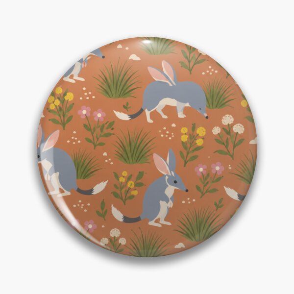 Item preview, Bilby Seamless Pattern | Big-Eared Australian Marsupials and Desert Flowers designed and sold by Furrenzy.