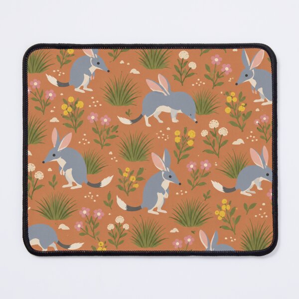 Item preview, Bilby Seamless Pattern | Big-Eared Australian Marsupials and Desert Flowers designed and sold by Furrenzy.