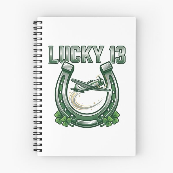 Item preview, Lucky 13 Horseshoe - Vintage Plane Flying Through for Good Luck designed and sold by EMaviation_.