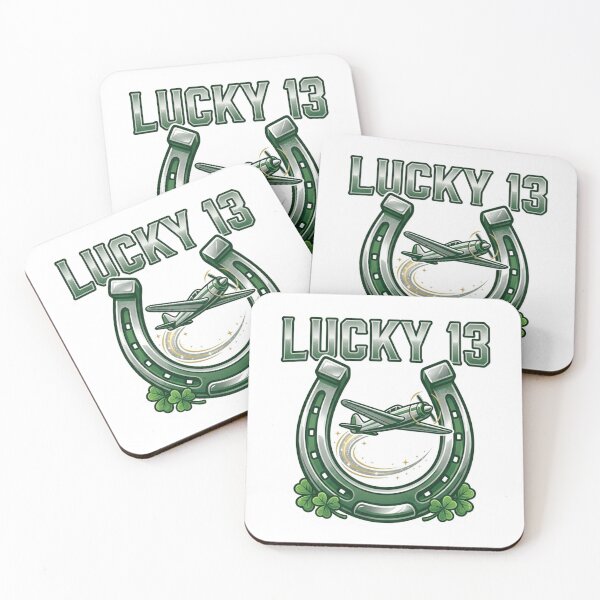 Item preview, Lucky 13 Horseshoe - Vintage Plane Flying Through for Good Luck designed and sold by EMaviation_.