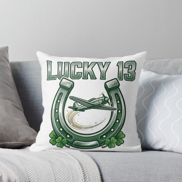 Item preview, Lucky 13 Horseshoe - Vintage Plane Flying Through for Good Luck designed and sold by EMaviation_.