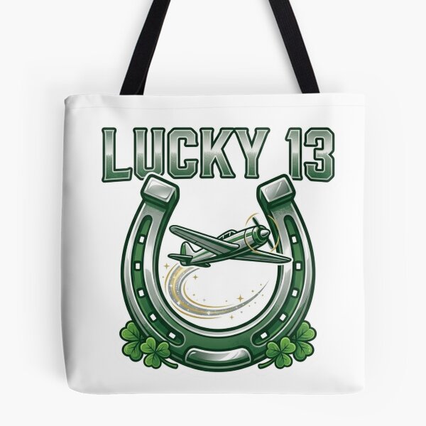Item preview, Lucky 13 Horseshoe - Vintage Plane Flying Through for Good Luck designed and sold by EMaviation_.