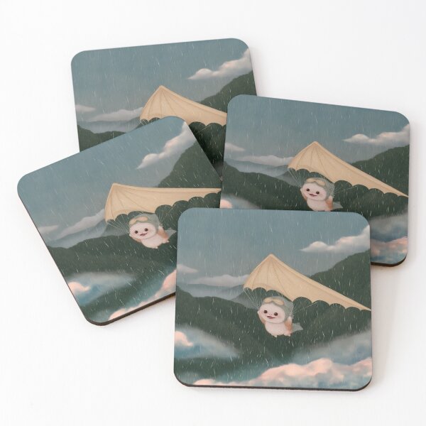 Item preview, ute Flying Creature Hang Glider Rainy Mountain Art designed and sold by Lunat1kk.