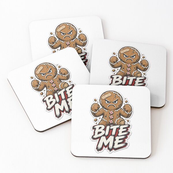 Item preview, Bite Me - Angry Gingerbread Man designed and sold by Daily-Drip-Tees.
