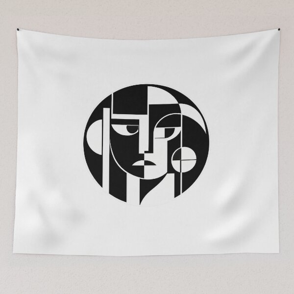 Item preview, Bauhaus Geometric Face – Modern Abstract Minimalist Art designed and sold by Timegraf.