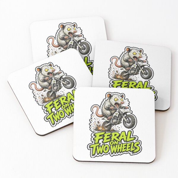 Item preview, Feral On Two Wheels - Screaming Opossum Mini Dirt Bike designed and sold by Daily-Drip-Tees.