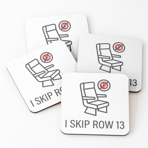 Item preview, I Skip Row 13 - Minimal Airplane Seat Superstition for Flyers designed and sold by EMaviation_.