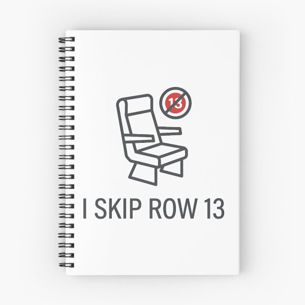 Item preview, I Skip Row 13 - Minimal Airplane Seat Superstition for Flyers designed and sold by EMaviation_.