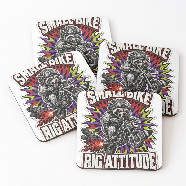 Item preview, Small Bike Big Attitude - Mini Moto Raccoon Wheelie designed and sold by Daily-Drip-Tees.