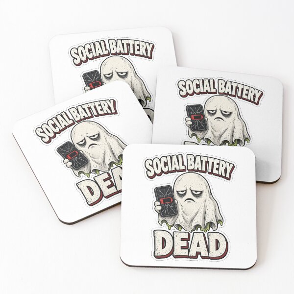 Item preview, Social Battery Dead - Grumpy Sheet Ghost designed and sold by Daily-Drip-Tees.