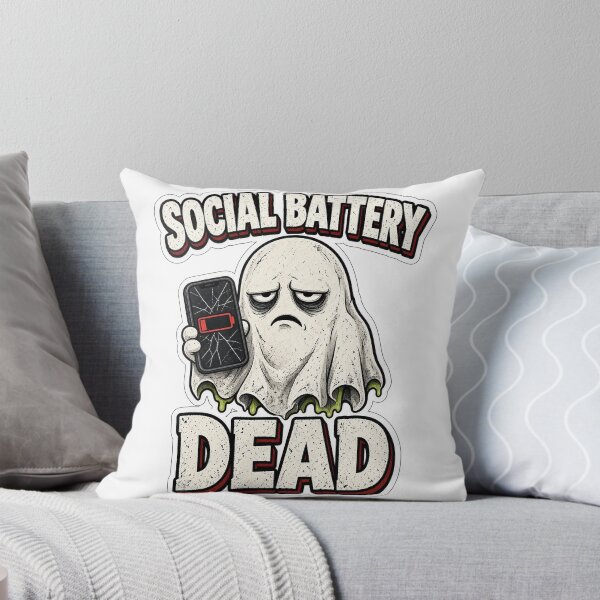 Item preview, Social Battery Dead - Grumpy Sheet Ghost designed and sold by Daily-Drip-Tees.