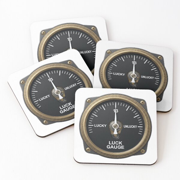 Item preview, Luck Gauge - Aircraft Instrument Needle Pointing at 13, Lucky or Not designed and sold by EMaviation_.
