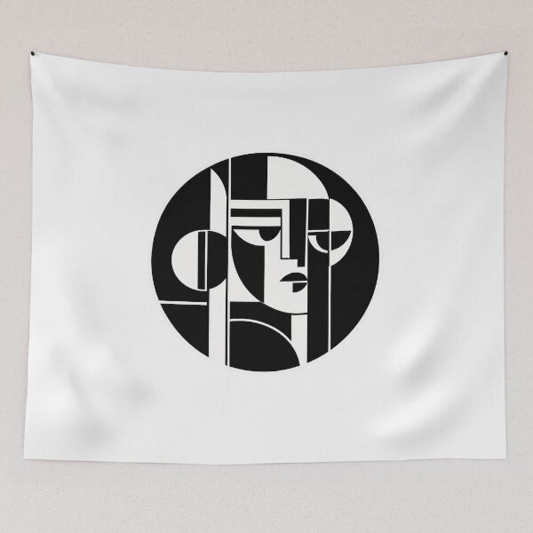 Item preview, Bauhaus Geometric Face – Modern Abstract Minimalist Art designed and sold by Timegraf.