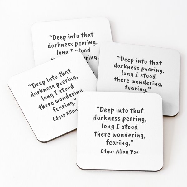 Item preview, Deep Into That Darkness Peering - Edgar Allan Poe Quote designed and sold by 4ever-Undaunted.
