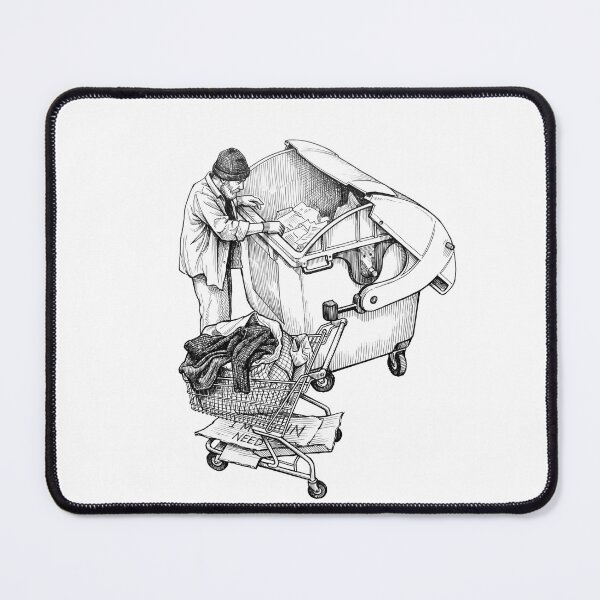 Item preview, Man Searching Through Garbage designed and sold by Naux | Design & Illustration.