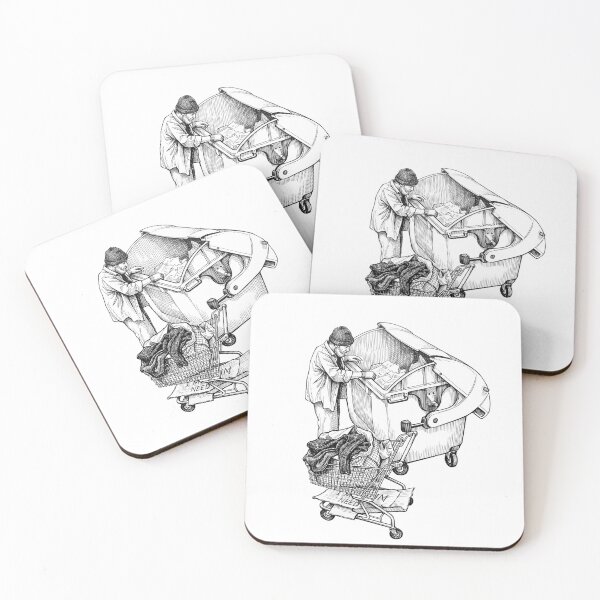 Item preview, Man Searching Through Garbage designed and sold by Naux | Design & Illustration.