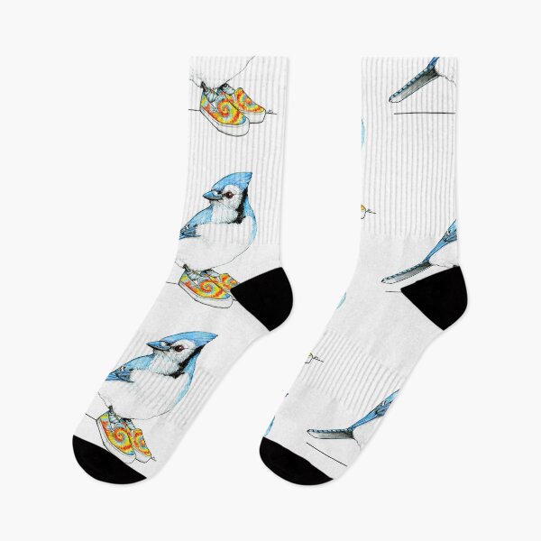 Item preview, Blue Jay in Tie-Dye Sneakers designed and sold by JimsBirds.
