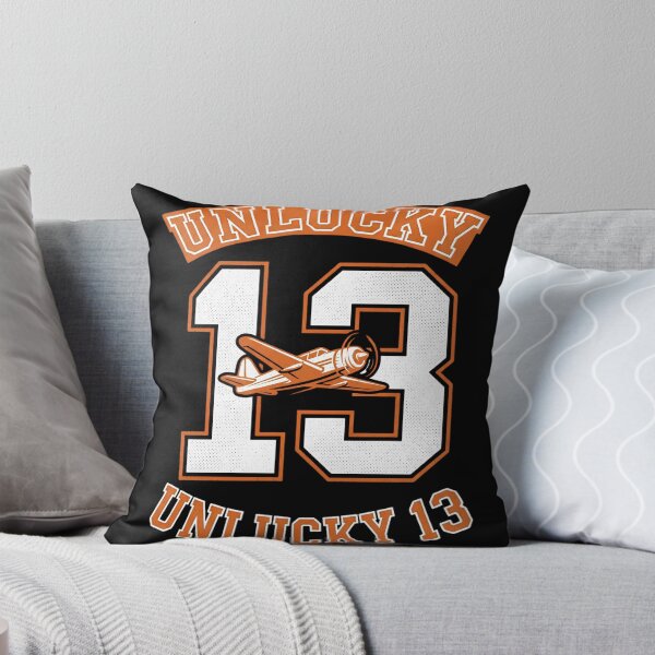 Item preview, Unlucky 13 Varsity - White Number 13 and a Red Vintage Airplane designed and sold by EMaviation_.