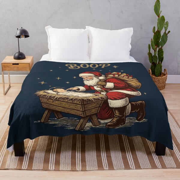 Item preview, Vintage Santa Jesus Christmas Shirt, Funny Boop Xmas, Retro Holiday Nativity designed and sold by Forevermore.