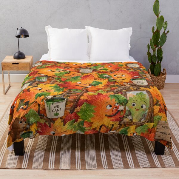 Item preview, Autumn Maple Leaves Stay Green Hope Pattern designed and sold by Imaginarium of Chaos falcon88 .