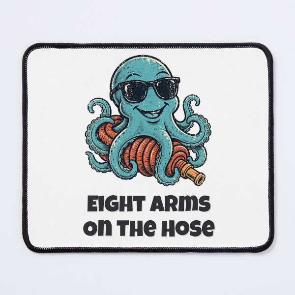 Item preview, Eight Arms On The Hose Funny Octopus Firefighter Design designed and sold by Wild Shades.