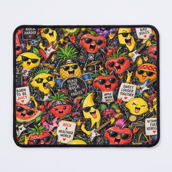 Item preview, Rock Band Fruits Juicy Music Fun Pattern designed and sold by Imaginarium of Chaos falcon88 .