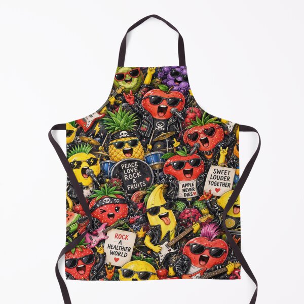 Item preview, Rock Band Fruits Juicy Music Fun Pattern designed and sold by Imaginarium of Chaos falcon88 .