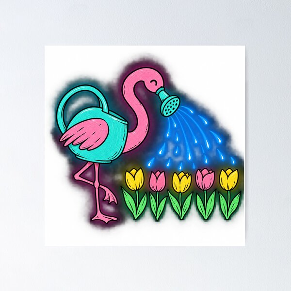 Item preview, Tulip Row Flamingo Garden Waterer designed and sold by Spoutflam.