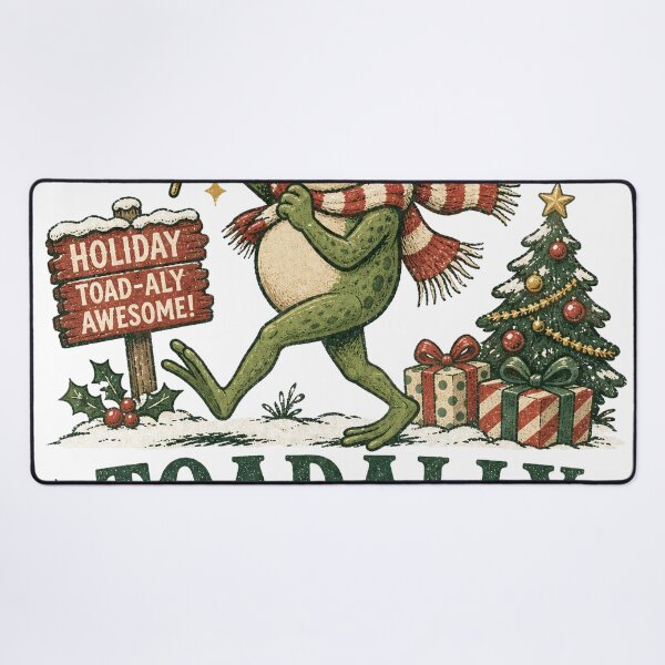 Item preview, Funny Christmas Frog Pun designed and sold by Dot & Drift.