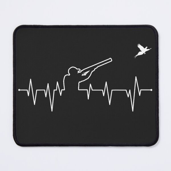 Item preview, Clay Pigeon Trap Shooting Heartbeat Pulse Silhouette designed and sold by BUNNIES-EL.