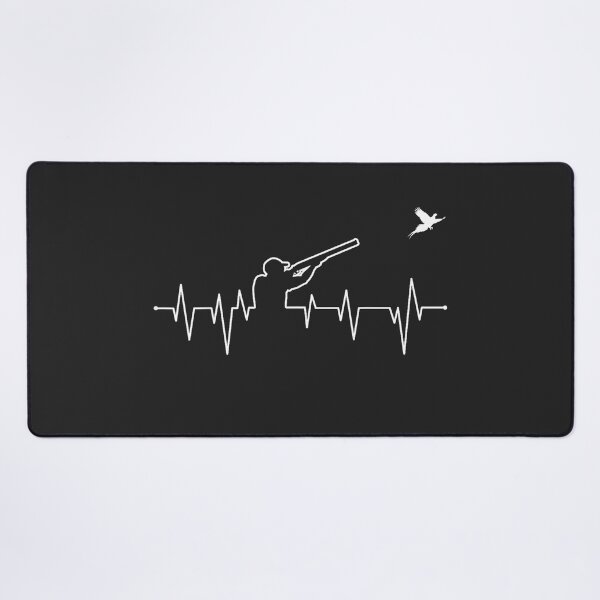 Item preview, Clay Pigeon Trap Shooting Heartbeat Pulse Silhouette designed and sold by BUNNIES-EL.