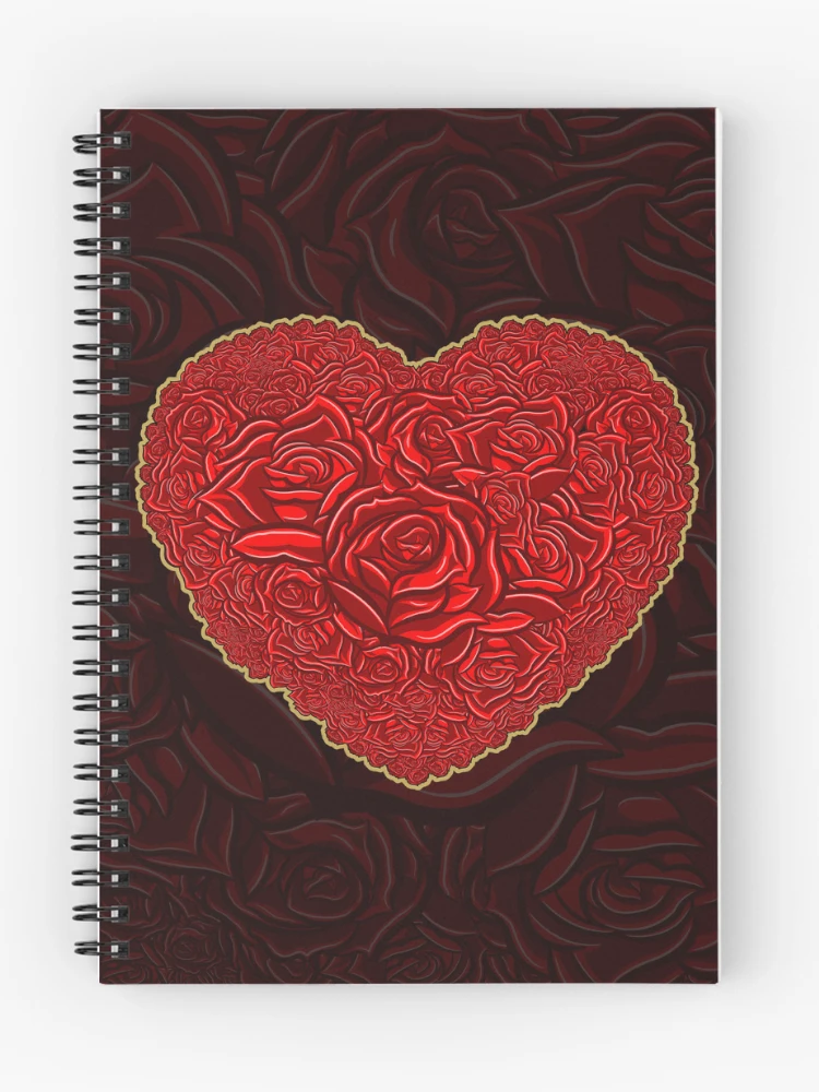 Thumbnail 1 of 3, Journal, Heart Roses designed and sold by 4gottenlore.