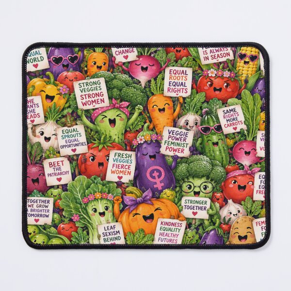 Item preview, Feminist Veggies Equal Rights Garden Pattern designed and sold by Imaginarium of Chaos falcon88 .