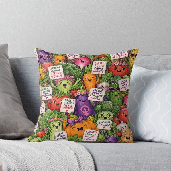 Item preview, Feminist Veggies Equal Rights Garden Pattern designed and sold by Imaginarium of Chaos falcon88 .