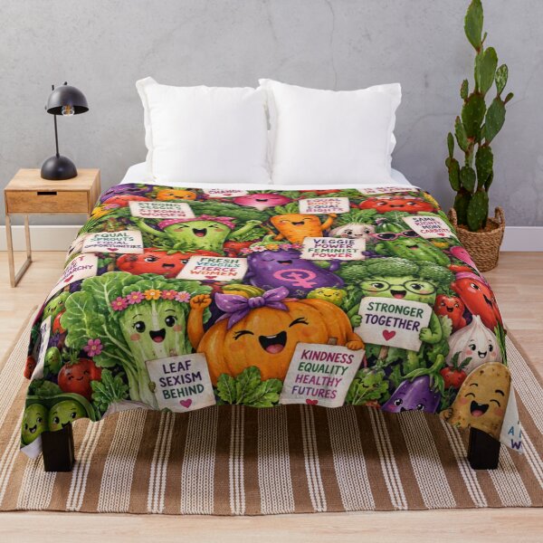 Item preview, Feminist Veggies Equal Rights Garden Pattern designed and sold by Imaginarium of Chaos falcon88 .