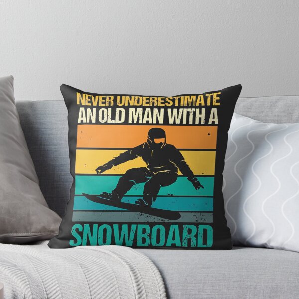 Item preview, Never Underestimate An Old Man With A Snowboard Retro designed and sold by BUNNIES-EL.