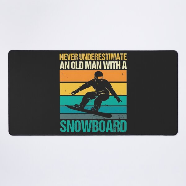 Item preview, Never Underestimate An Old Man With A Snowboard Retro designed and sold by BUNNIES-EL.